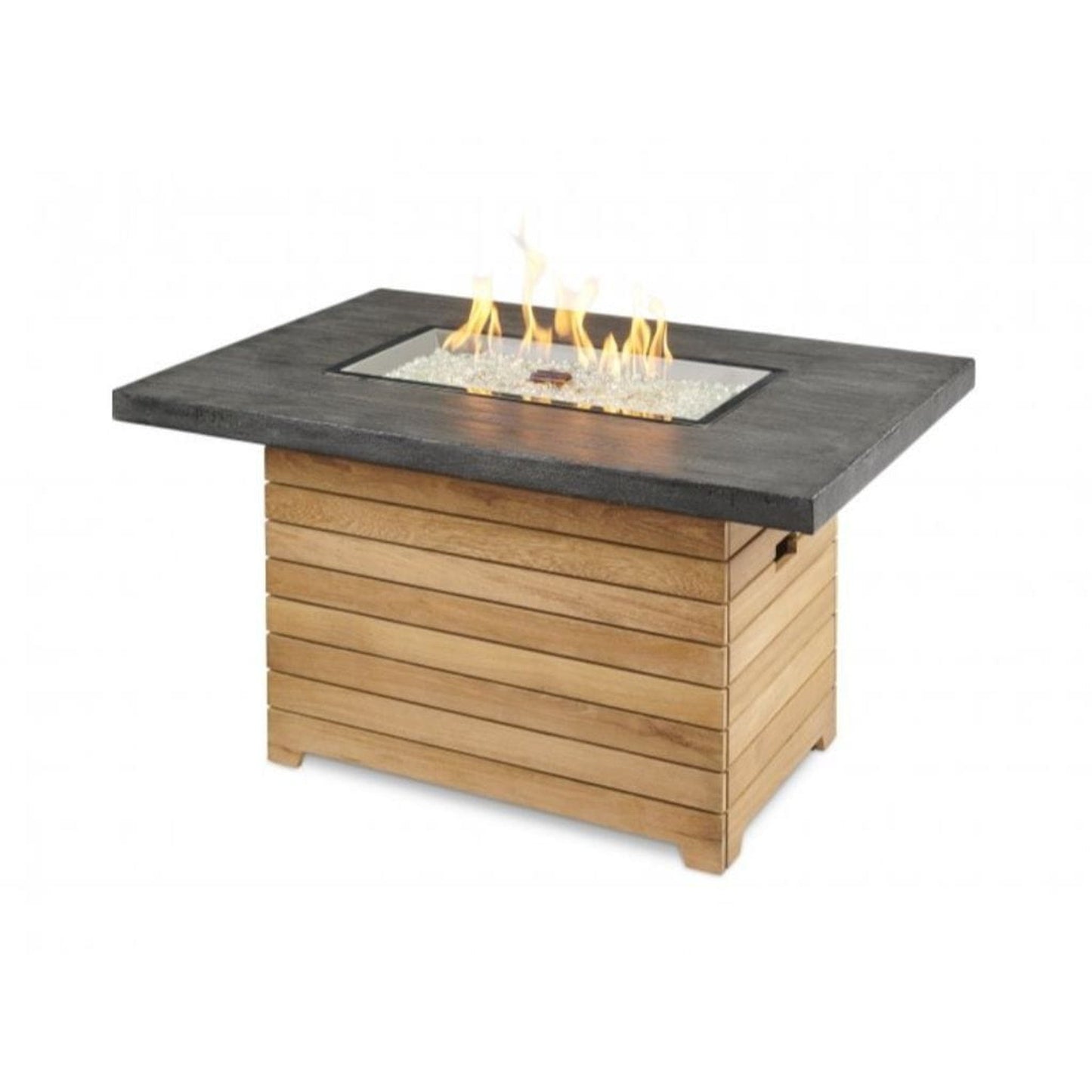 The Outdoor GreatRoom Company Darien 30" Aluminum Rectangular Gas Fire Pit Table