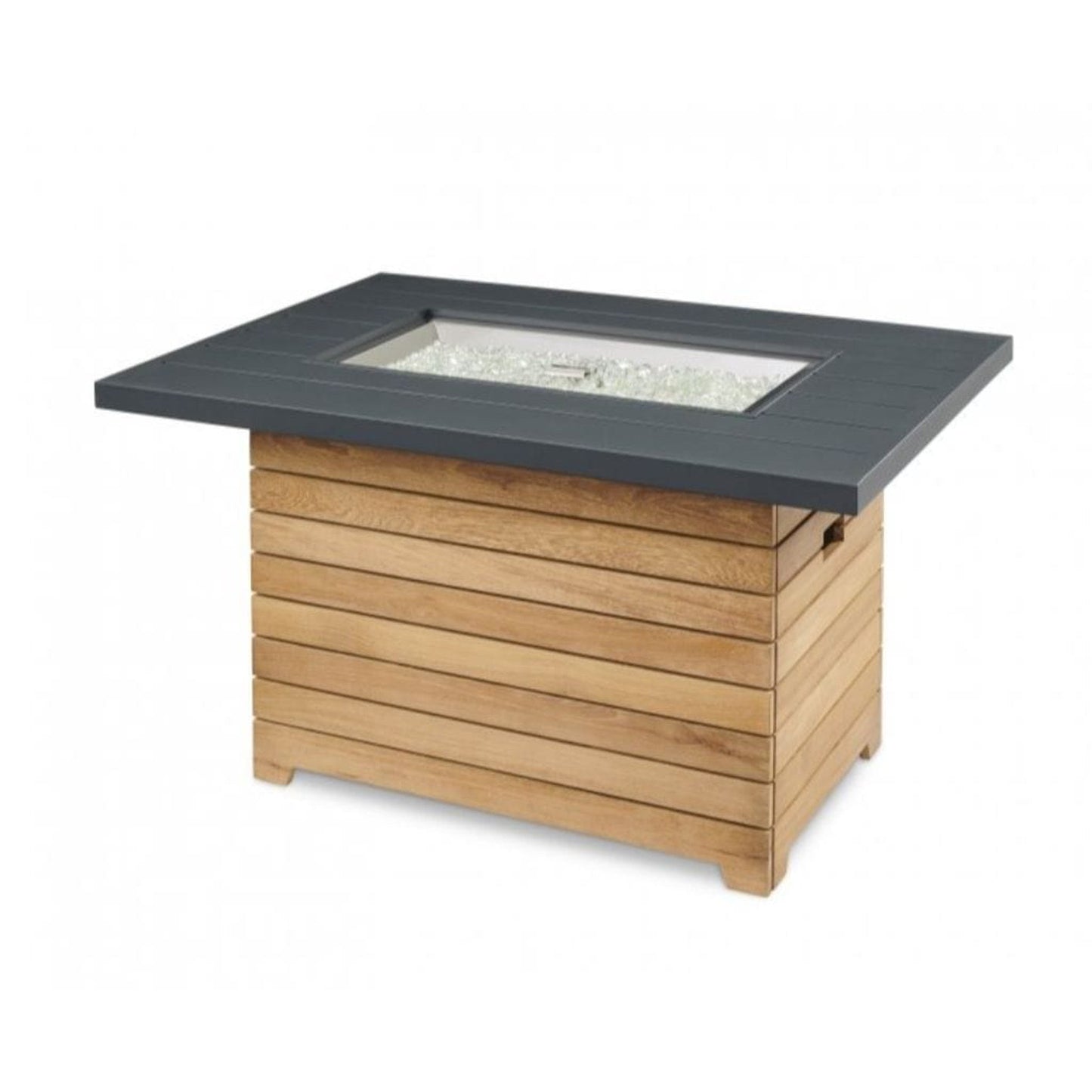 The Outdoor GreatRoom Company Darien 30" Aluminum Rectangular Gas Fire Pit Table