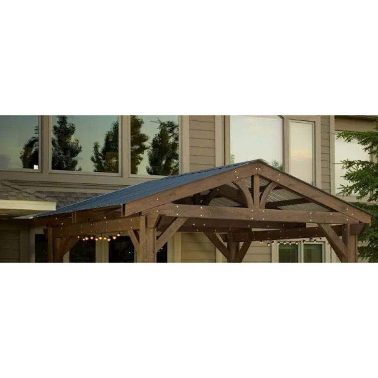 The Outdoor GreatRoom Company Forest Green Metal Roof for Lodge II