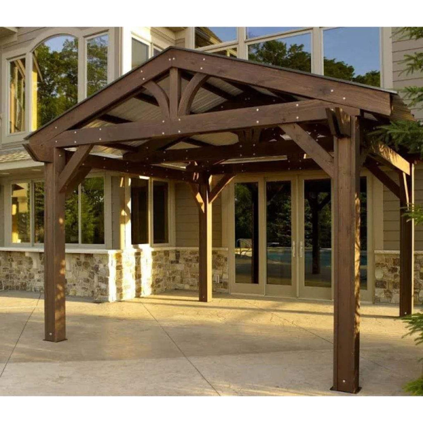 The Outdoor GreatRoom Company Forest Green Metal Roof for Lodge II