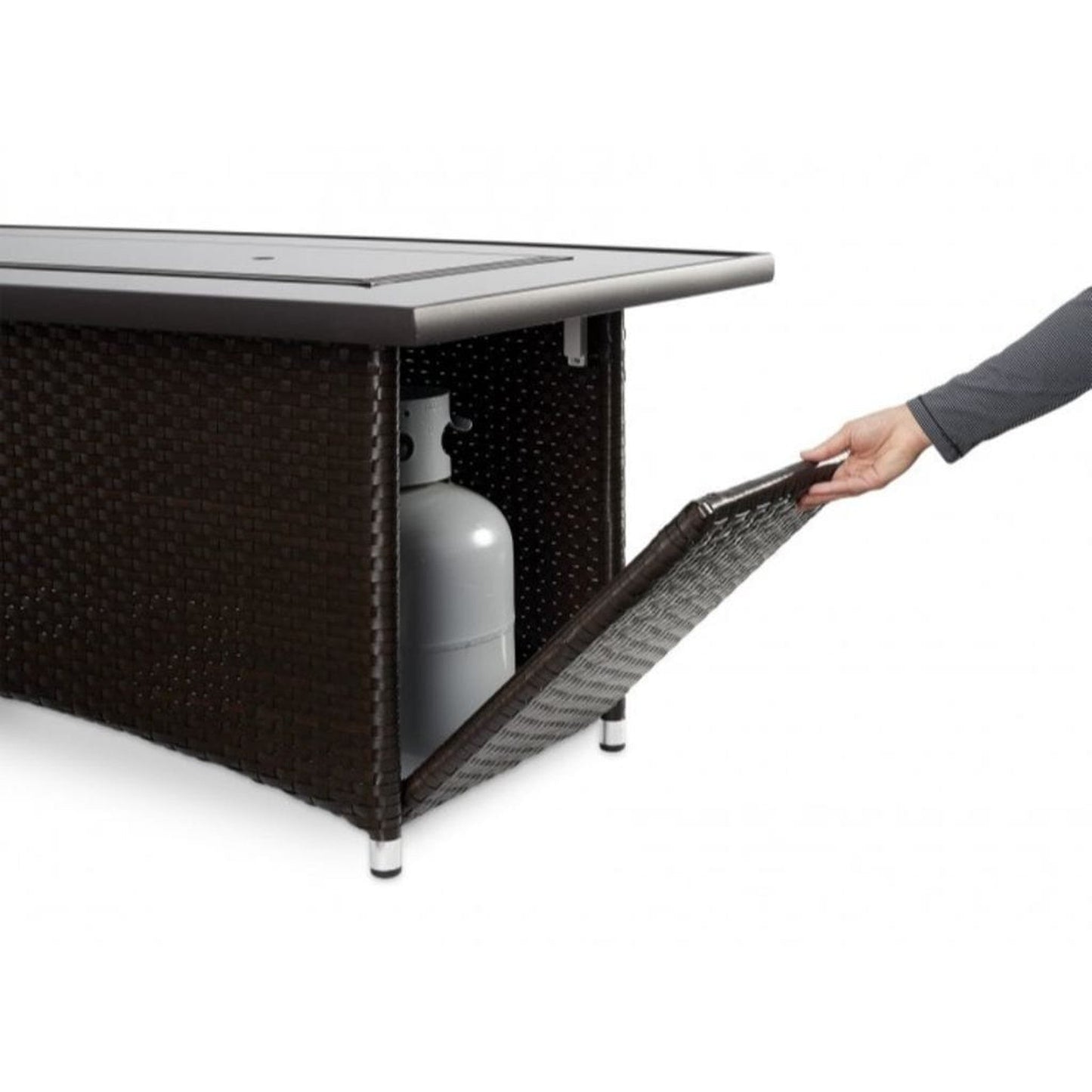The Outdoor GreatRoom Company Montego 59" Balsam Linear Gas Fire Pit Table