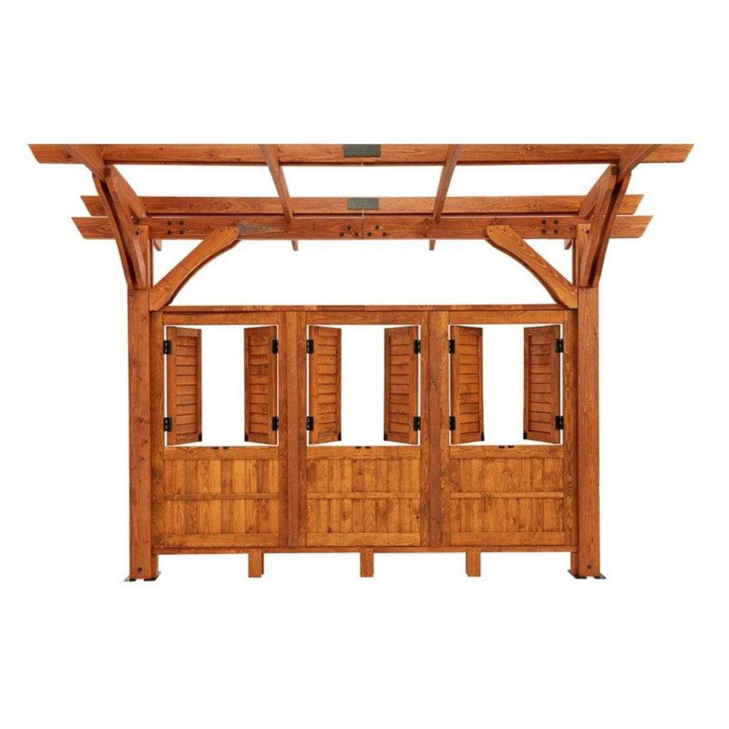 The Outdoor GreatRoom Company Privacy Wall for 12' x 12' Sonoma Arched Wood Pergola