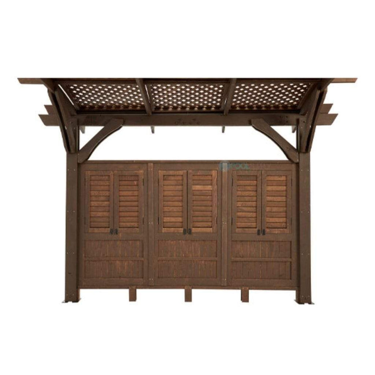 The Outdoor GreatRoom Company Privacy Wall for 12' x 12' Sonoma Arched Wood Pergola