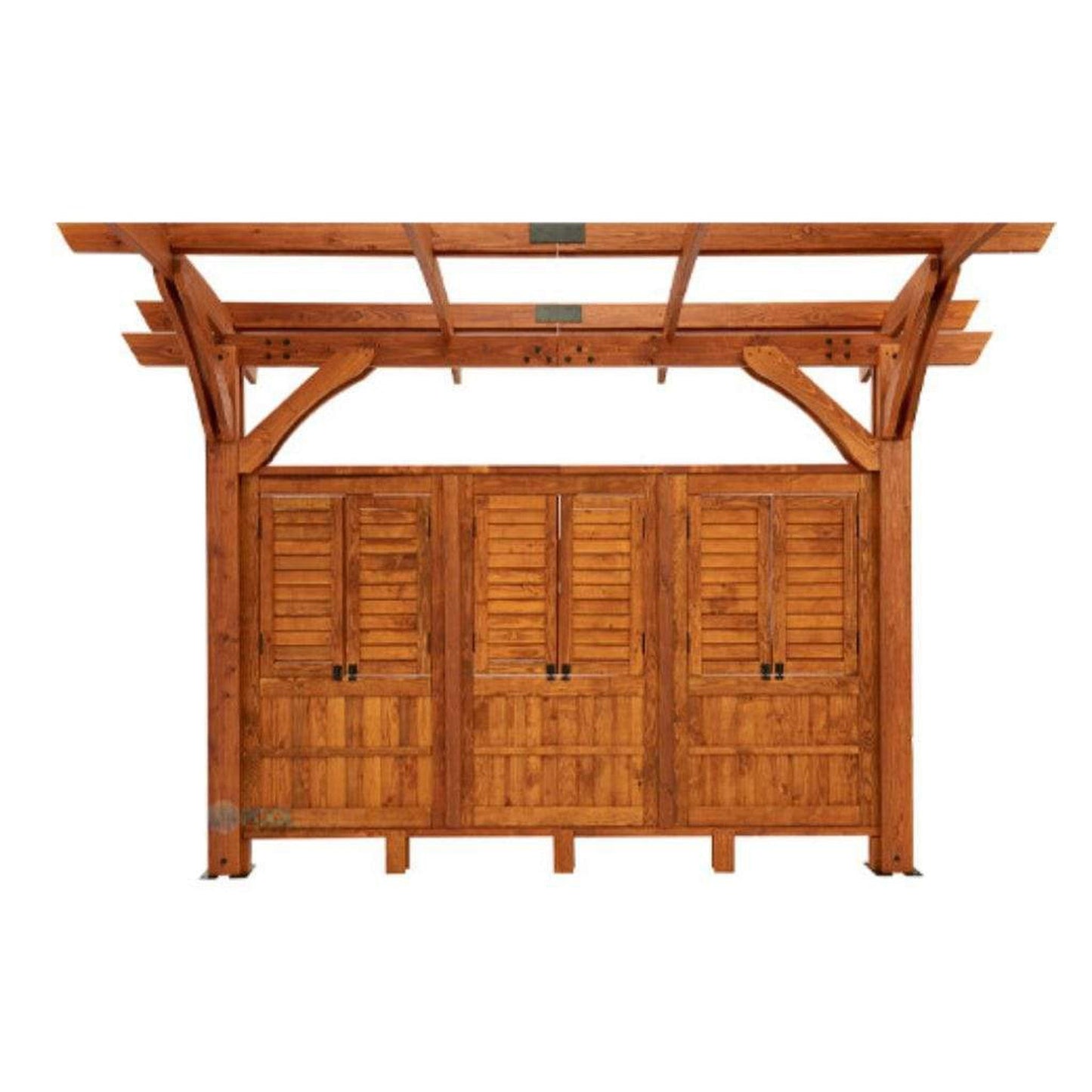 The Outdoor GreatRoom Company Privacy Wall for 12' x 12' Sonoma Arched Wood Pergola