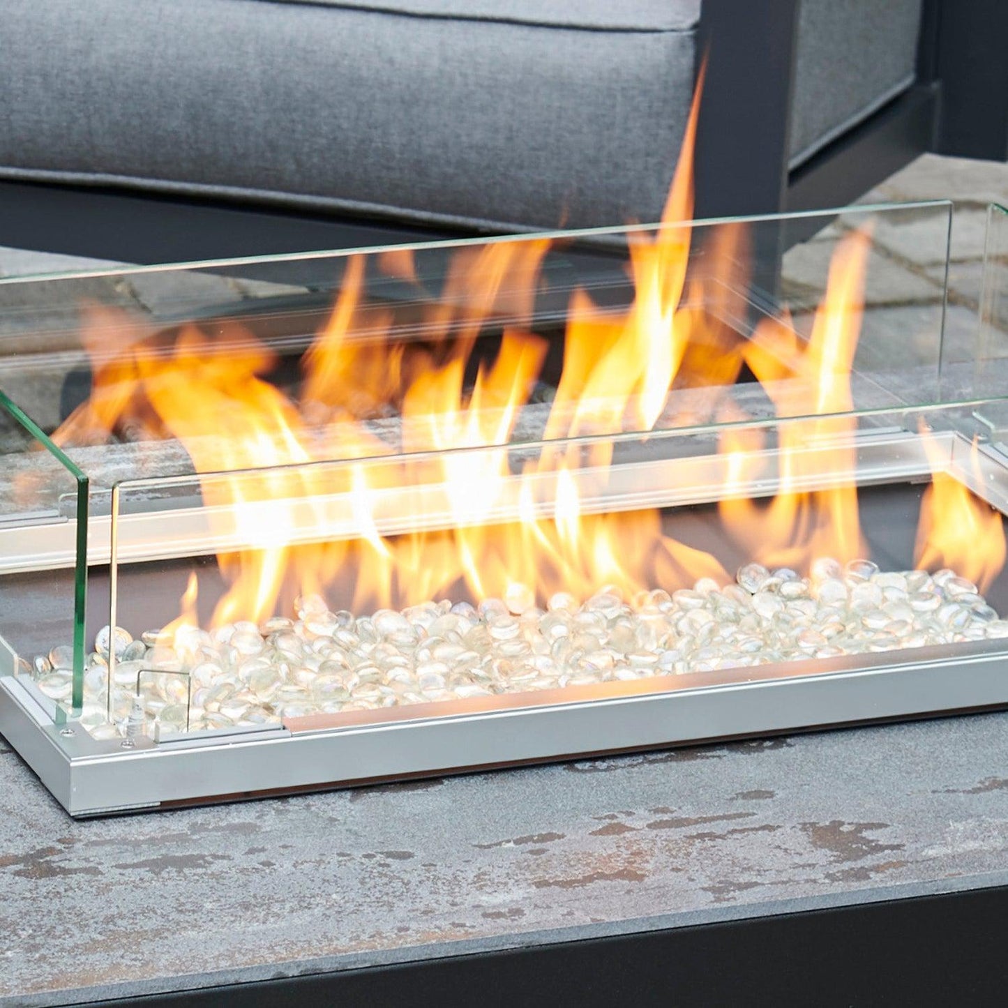 The Outdoor GreatRoom Company Rectangular Folding Glass Wind Guard