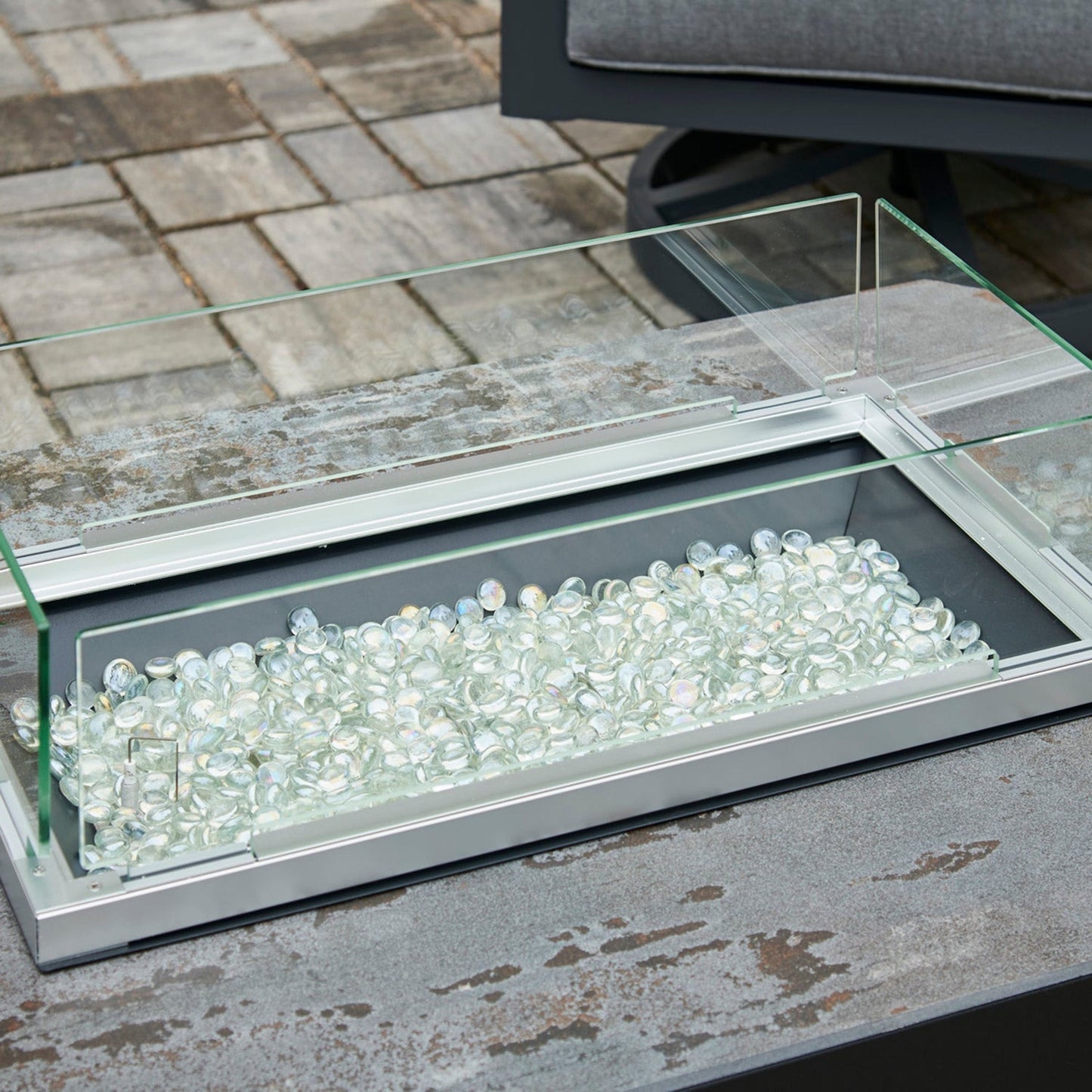 The Outdoor GreatRoom Company Rectangular Folding Glass Wind Guard