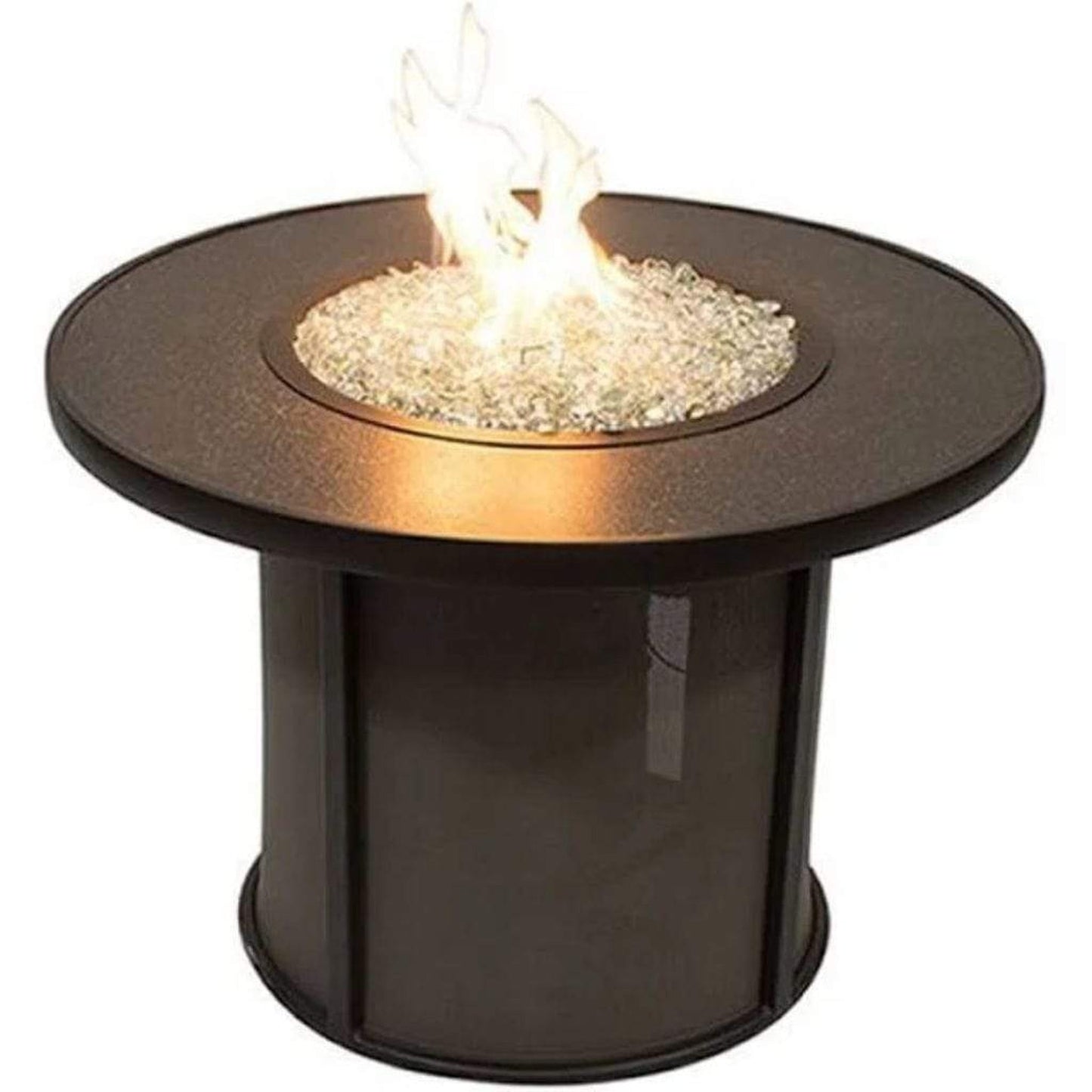 The Outdoor GreatRoom Company Round Stainless Steel Crystal Fire Gas Burner Insert
