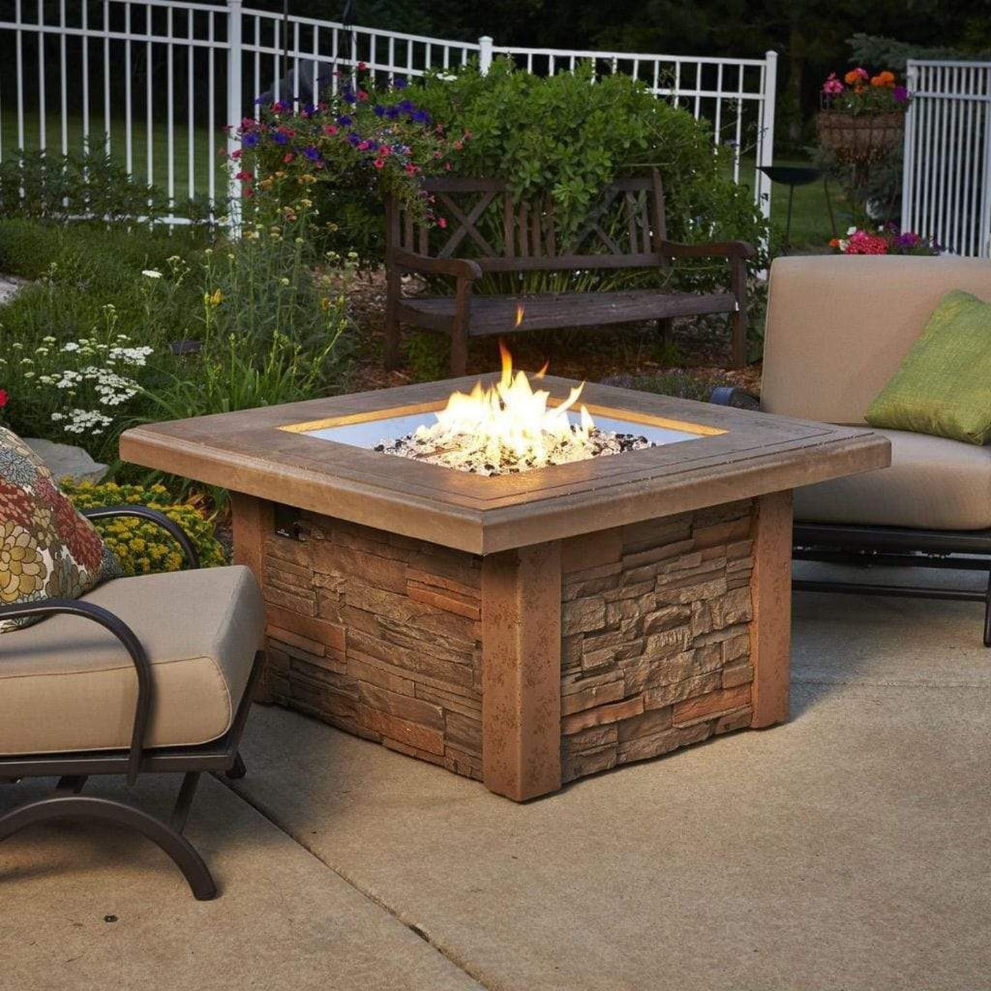 The Outdoor GreatRoom Company Sierra 43" Square Gas Fire Pit Table