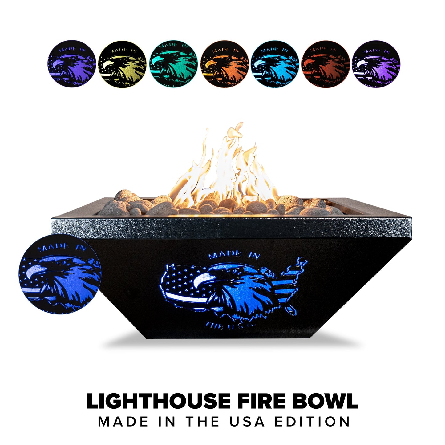 Lighthouse Collection Fire Bowls by The Outdoor Plus - Free Cover Included