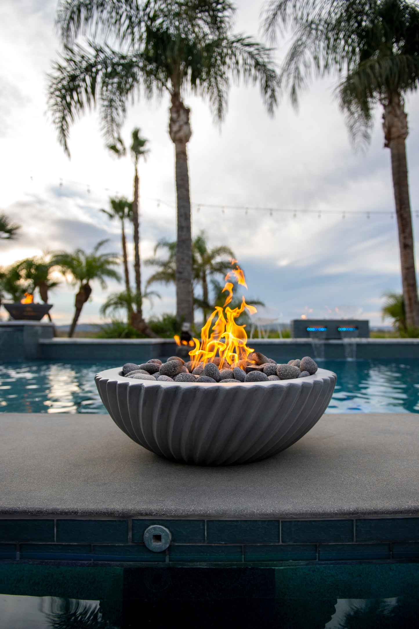 Sedona 2.0 Concrete Fire Bowl by The Outdoor Plus - Free Cover Included