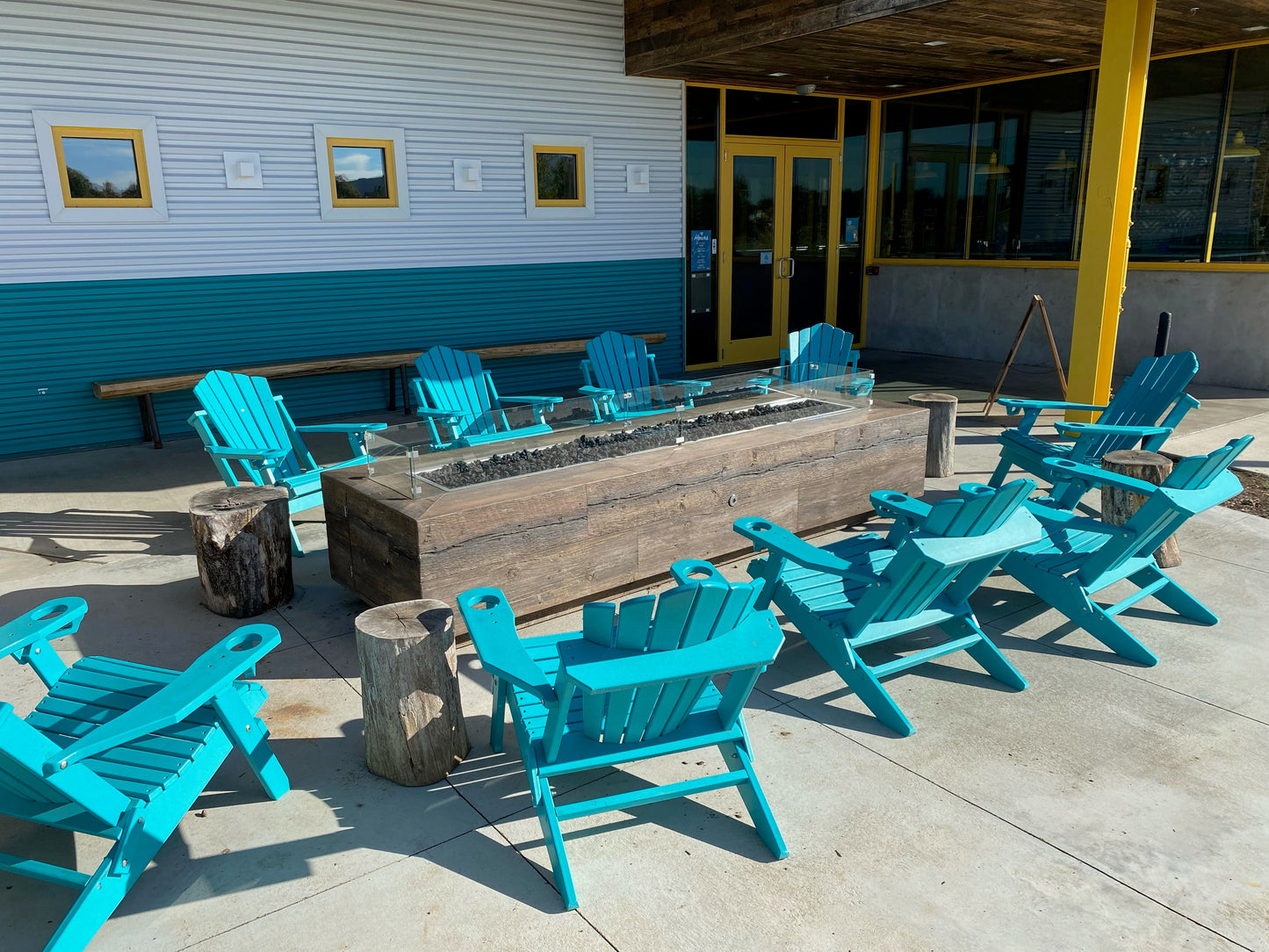 Catalina Wood Grain Fire Pit by The Outdoor Plus - Free Cover Included