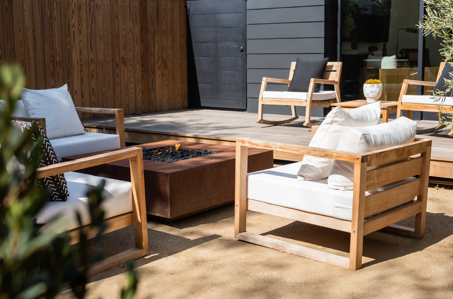 Cabo Square Metal Fire Pit by The Outdoor Plus - Free Cover Included | American Fire Features