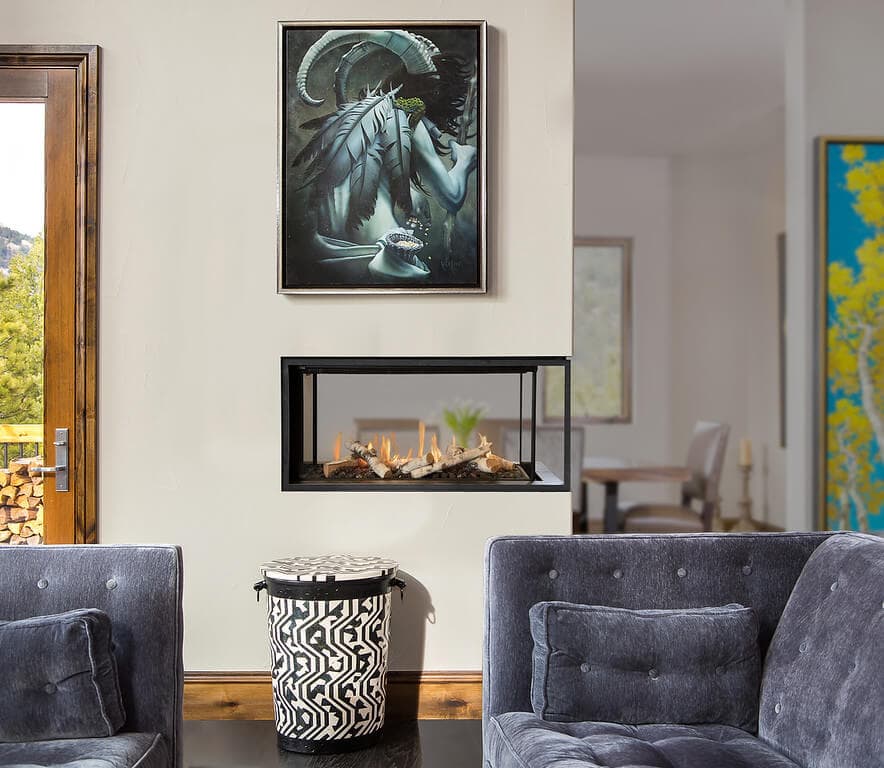 Valor 2100 LX1 3-Sided Pier Gas Fireplace