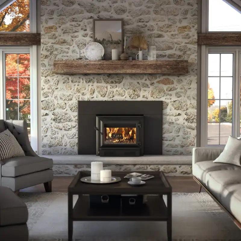 Ventis HEI350 30" Black Wood Fireplace Extra Large Insert, EPA2020 Certified
