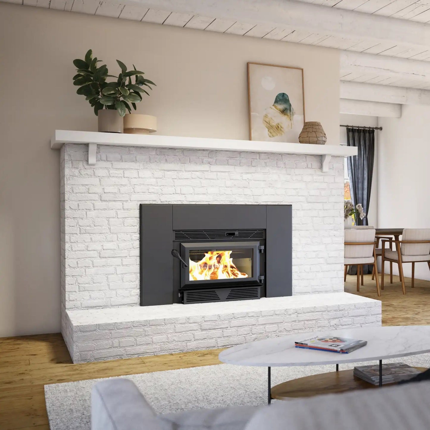 Ventis HEI90 28" Black Wood Fireplace Small Insert, EPA2020 Certified