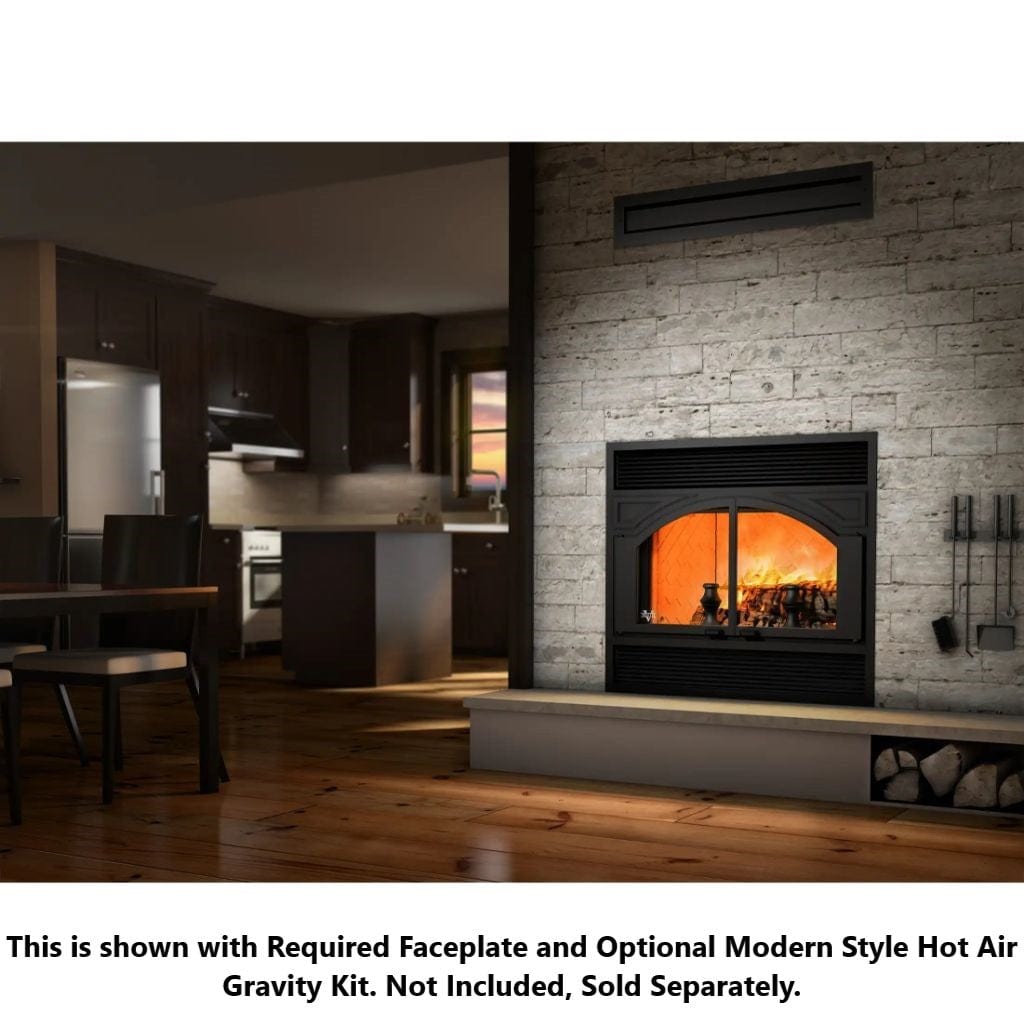 Ventis ME300 41" Black Wood Burning Large Fireplace