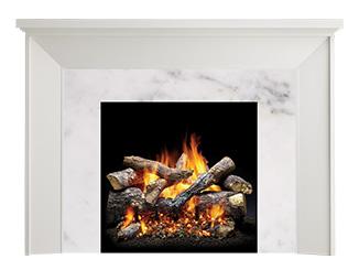 Majestic Design Series Walker C 53" Primed MDF Modern Style Flush Wood Fireplace Mantel With Custom Provincial Stain Color