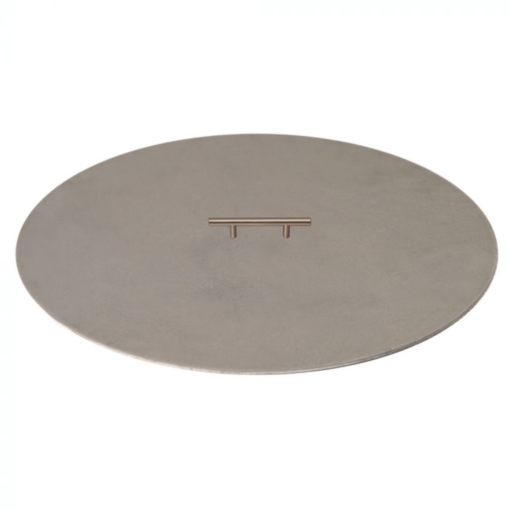 Warming Trends 68" - 72" Range Circular Brushed Aluminum Fire Pit Cover With 2 Handles For 66" - 70" Opening