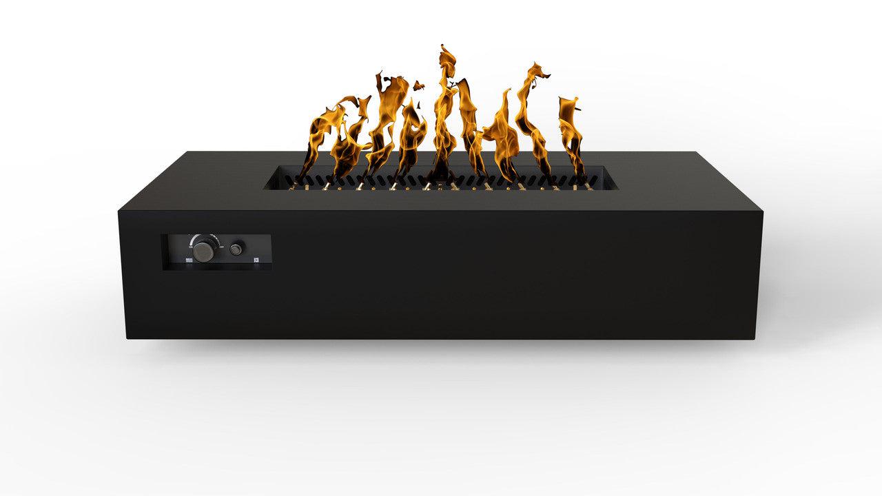 Warming Trends R72-Rectangle 72" x 38" x 18" Black Mercury Ignition Liquid Propane Fire Table