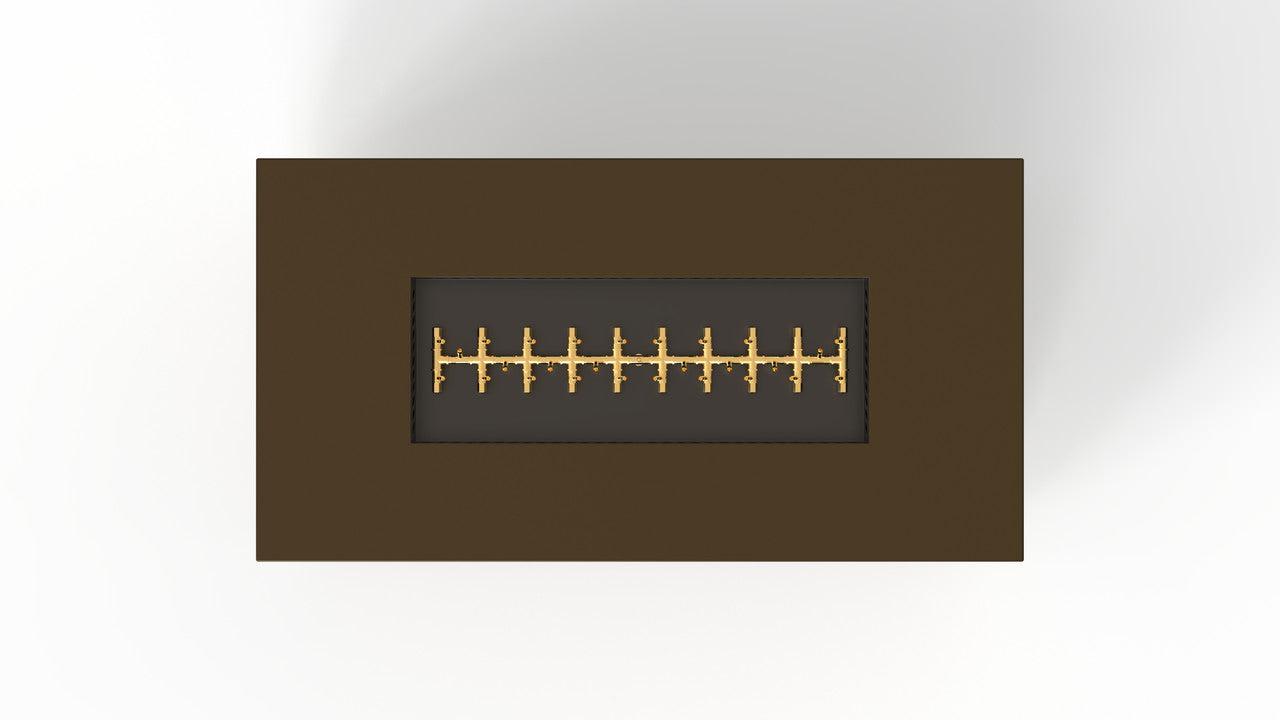 Warming Trends R72-Rectangle 72" x 38" x 18" Bronze PBIK Ignition Natural Gas Fire Table