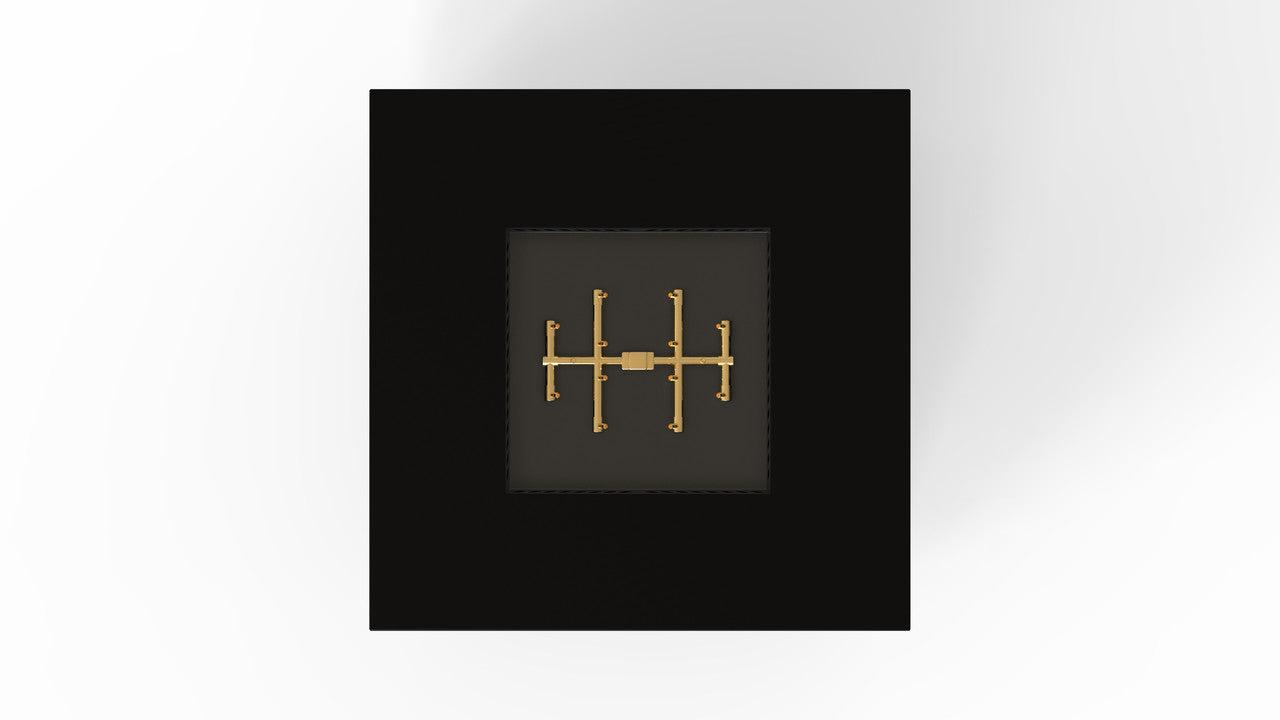 Warming Trends S40-Square 40" x 40" x 18" Black PBIK Ignition Natural Gas Fire Table