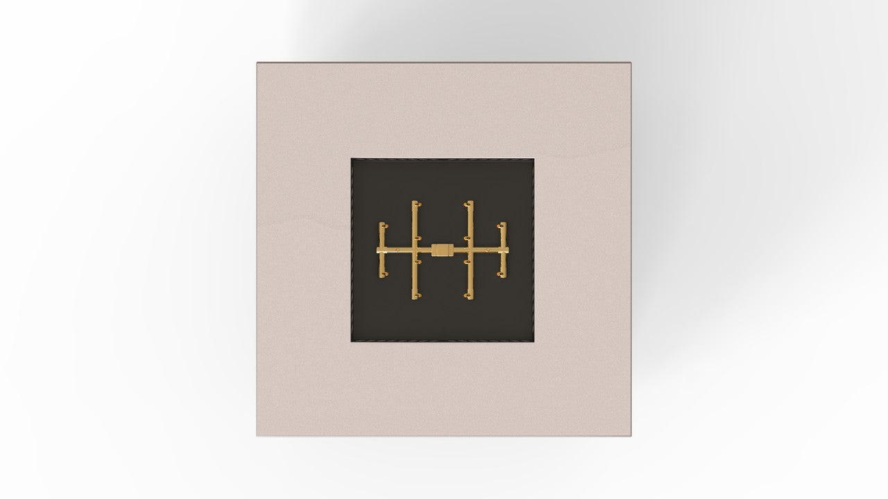 Warming Trends S40-Square 40" x 40" x 18" Sand Pebble Platinum Ignition Natural Gas Fire Table