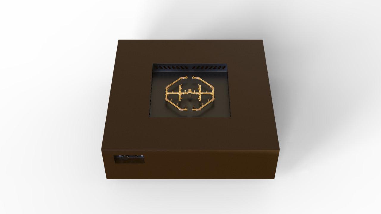 Warming Trends S56-Square 56" x 56" x 18" Bronze PBIK Ignition Liquid Propane Fire Table