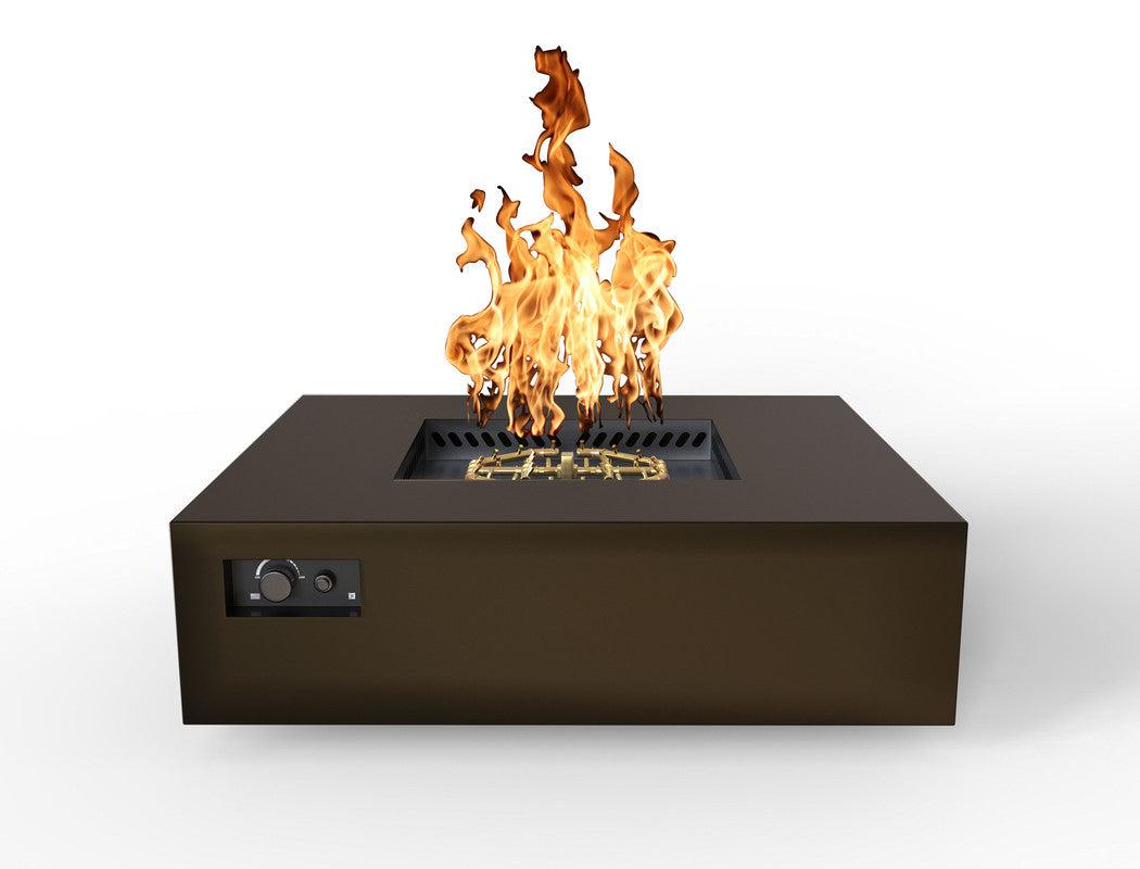 Warming Trends S56-Square 56" x 56" x 18" Bronze PBIK Ignition Liquid Propane Fire Table