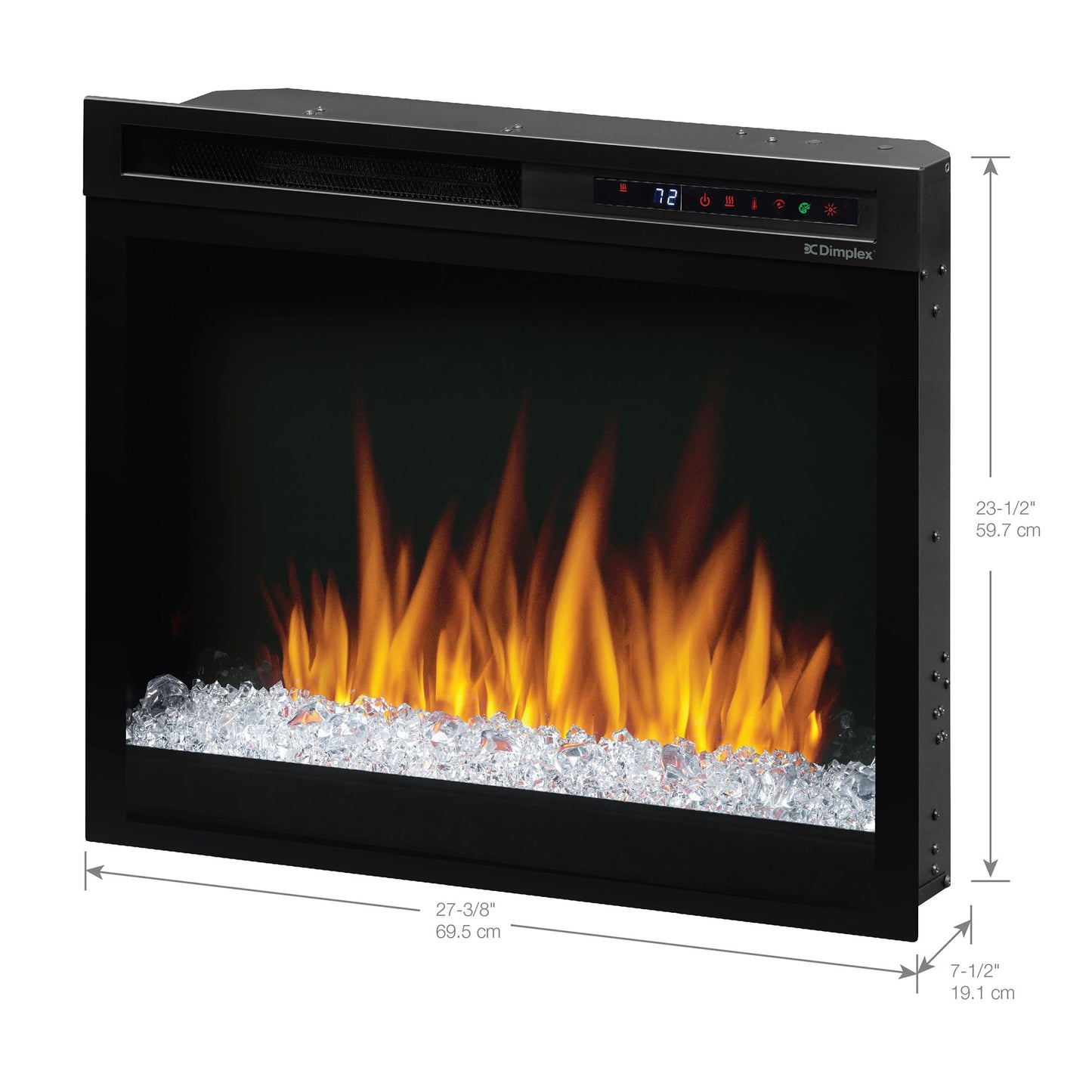 Dimplex Nova 28" Plug-in Electric Firebox With Acrylic Crystals Ember Bed