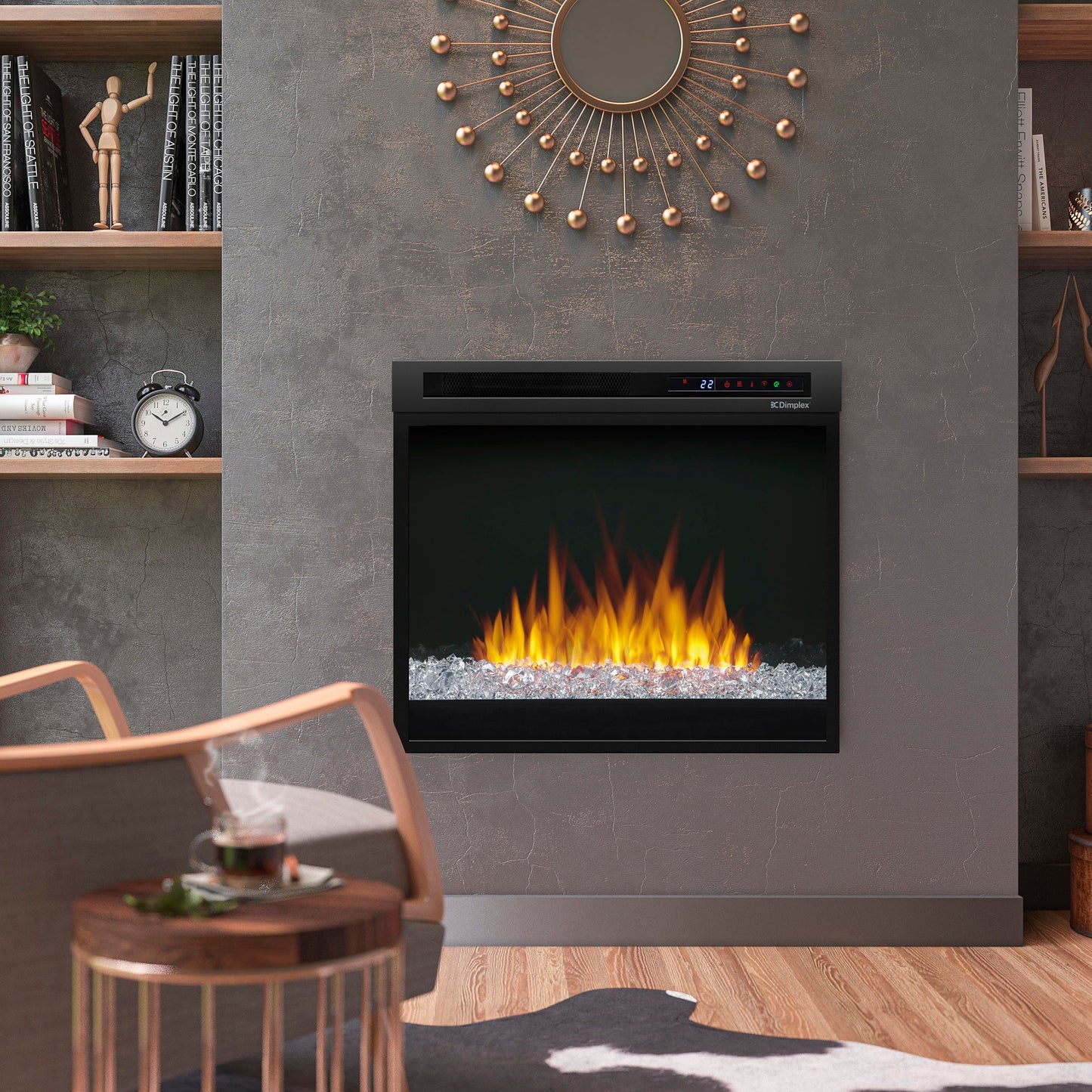 Dimplex Nova 28" Plug-in Electric Firebox With Acrylic Crystals Ember Bed