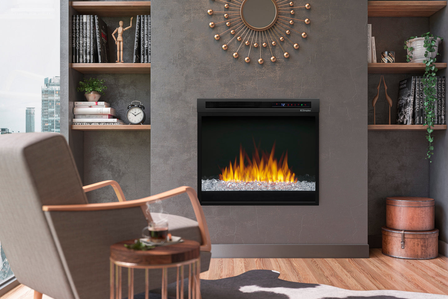 Dimplex Nova 28" Plug-in Electric Firebox With Acrylic Crystals Ember Bed