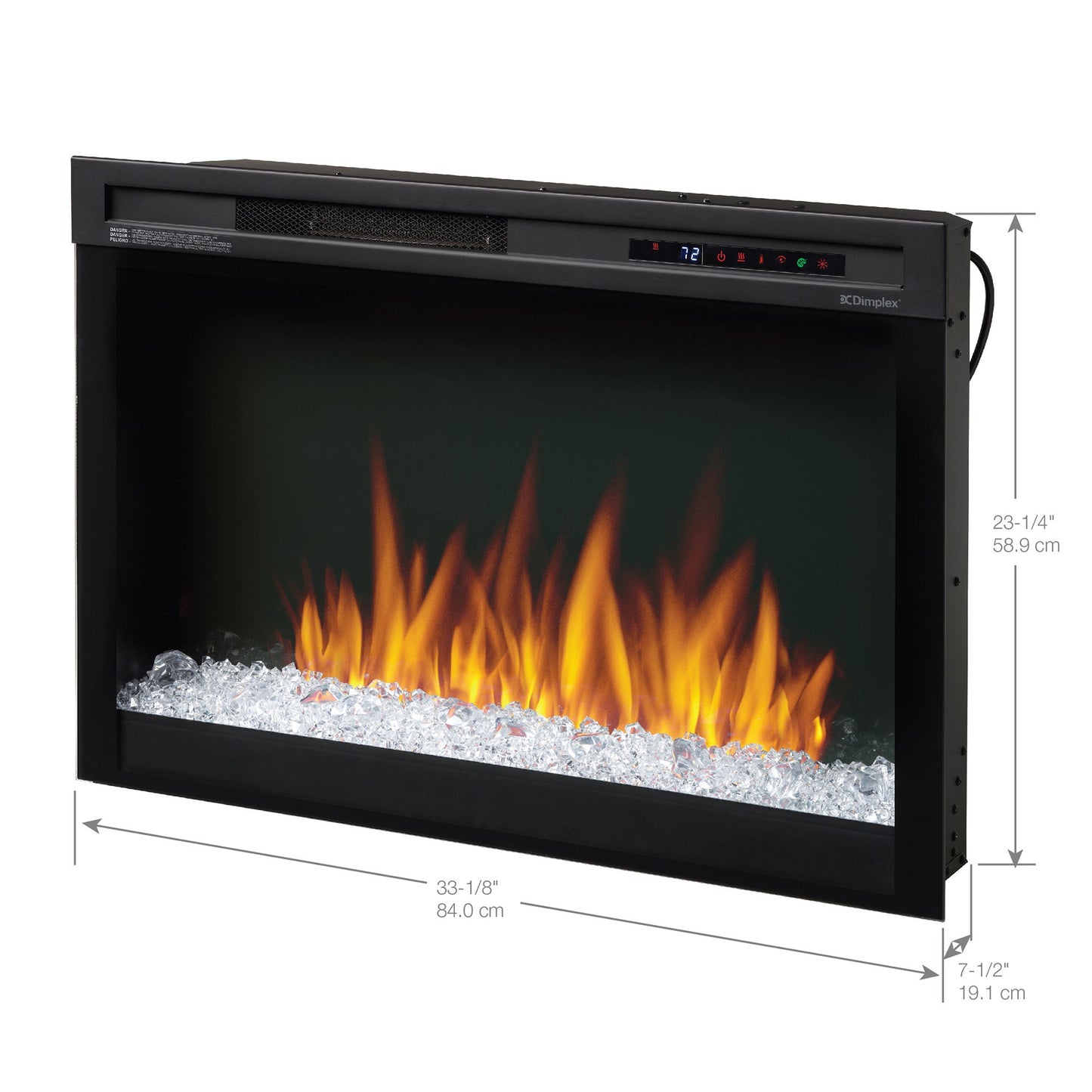 Dimplex Nova 33" Plug-in Electric Firebox With Acrylic Crystals Ember Bed