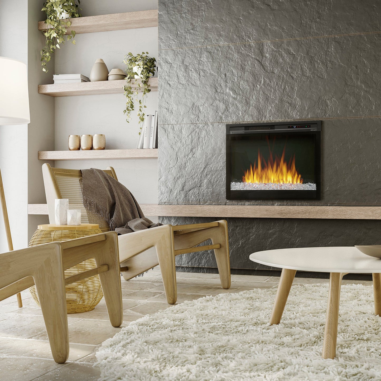 Dimplex Nova 33" Plug-in Electric Firebox With Acrylic Crystals Ember Bed