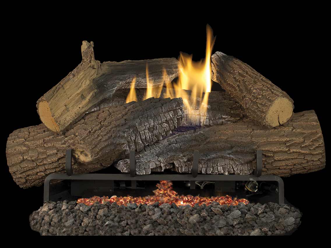 Astria 24-inch TriFlame Electronic Burner with Ember Bed TriFlame24EN