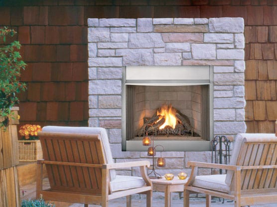 Astria 42 inch Polaris Outdoor Traditional Vent-Free Gas Fireplace Polaris42