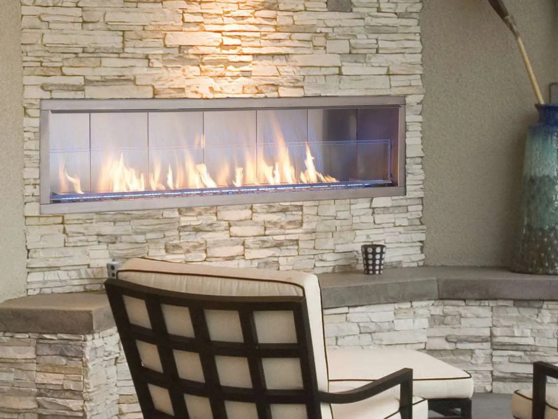 Astria 60 inch Barcelona Lights Linear Outdoor Vent-Free Fireplace ODLVF60ZEN
