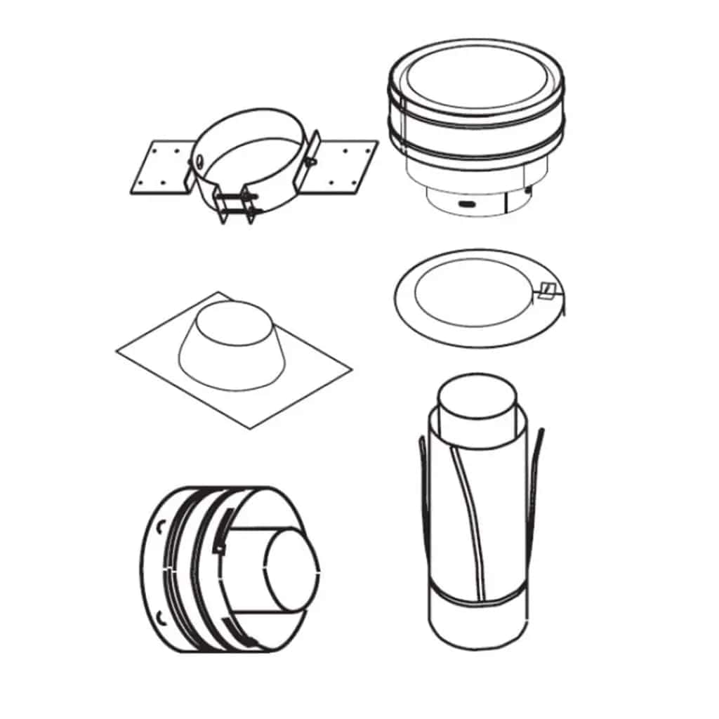 Astria Flat to 6/12 Vertical Termination for Flex Vent SFVT30