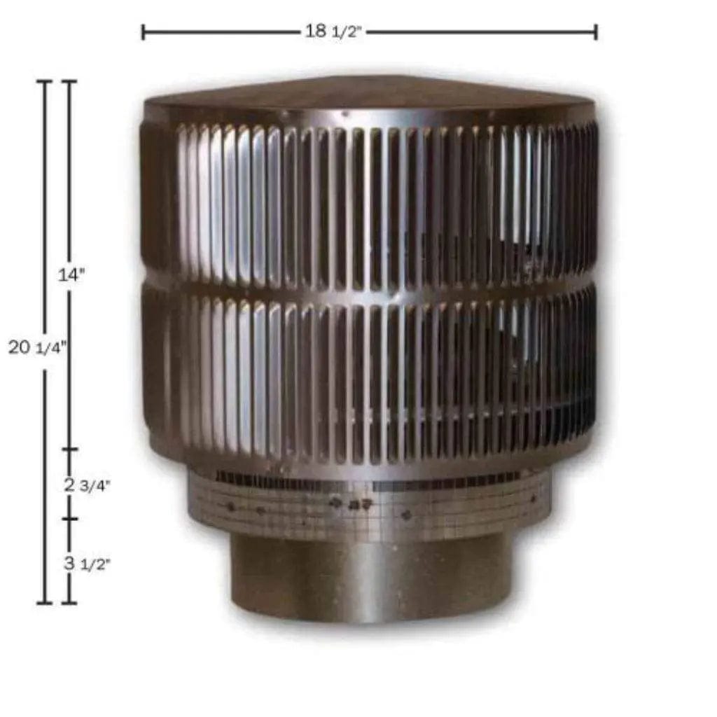 Astria Round Top Termination with Louvered Screen RLT-12D