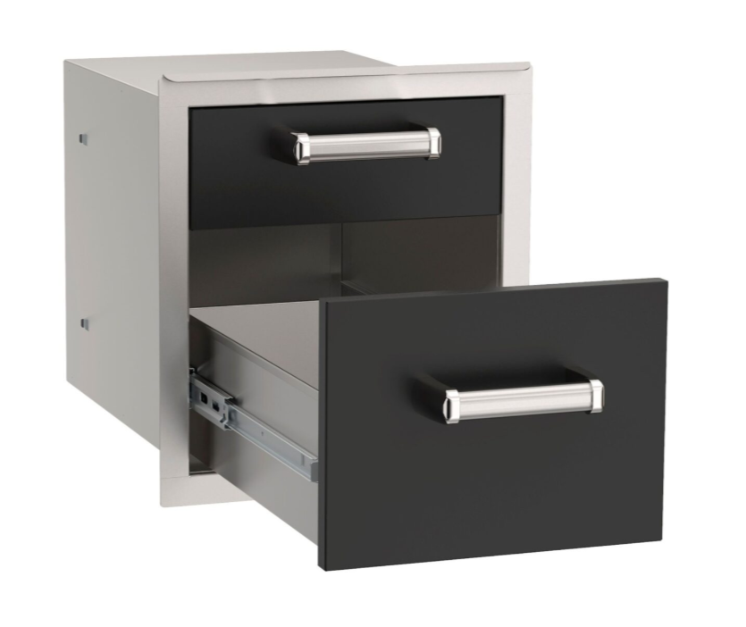 Fire Magic Echelon Black Double Drawer
