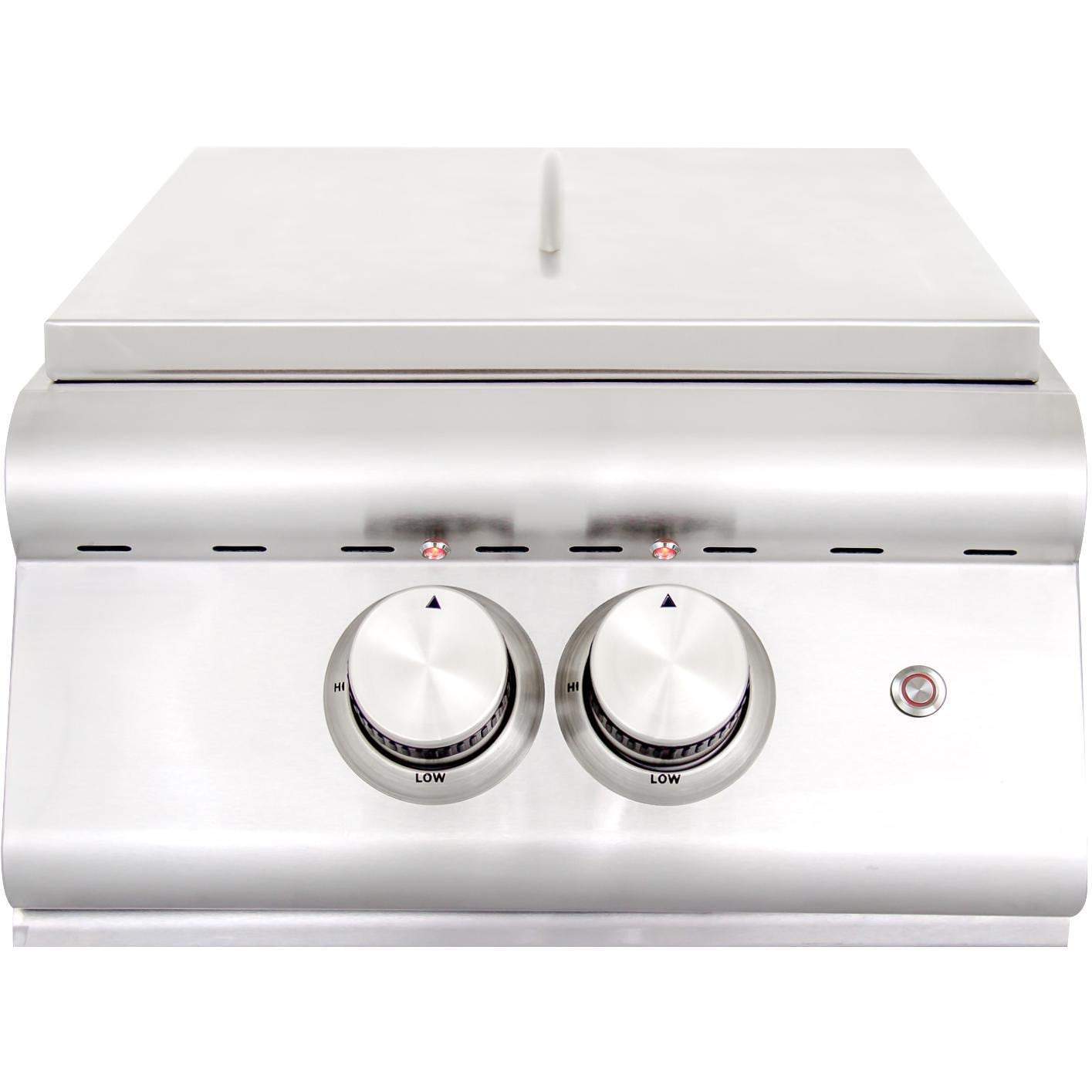 Blaze Premium LTE Built-In High Performance Power Burner W/ Wok Ring & Stainless Steel Lid (BLZ-PBLTE-LP)