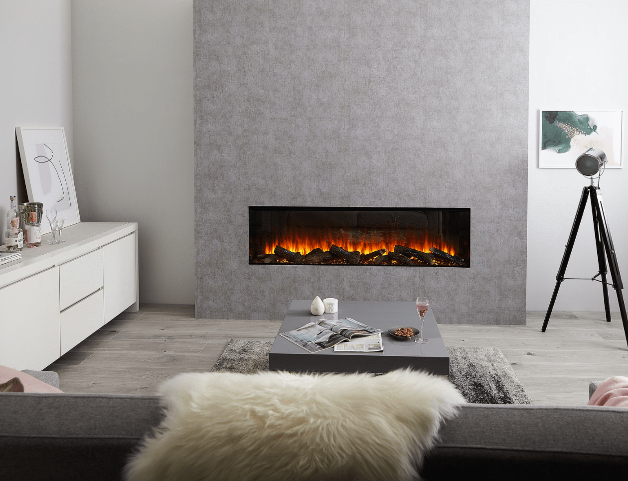 British Fires New Forest 63" Electric Fireplace