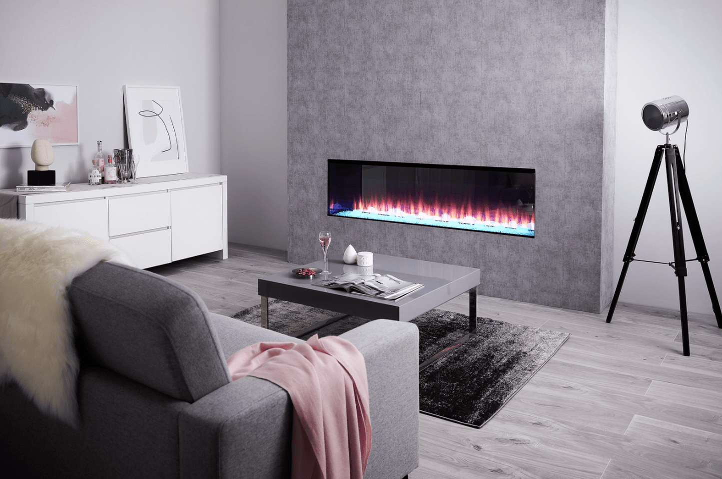 British Fires New Forest 63" Electric Fireplace