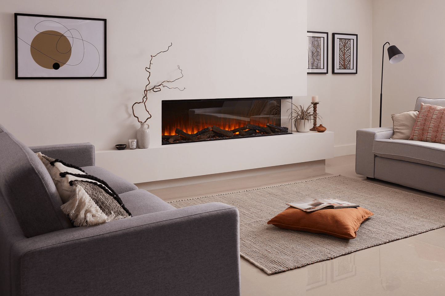 British Fires New Forest 63" Electric Fireplace
