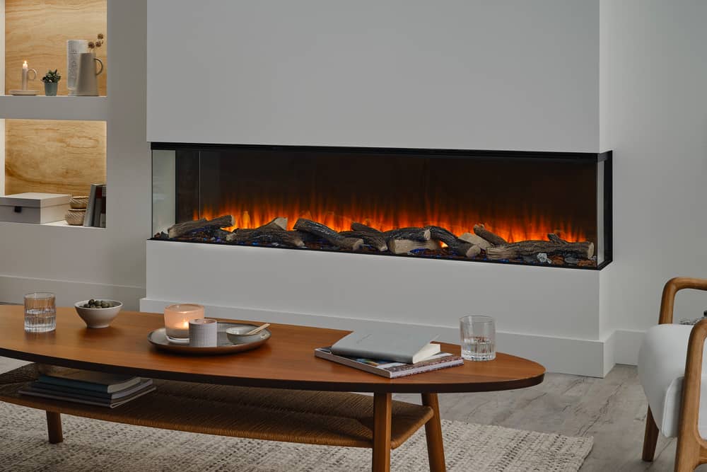 British Fires New Forest 75" Electric Fireplace