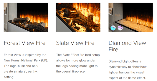 British Fires New Forest 75" Electric Fireplace