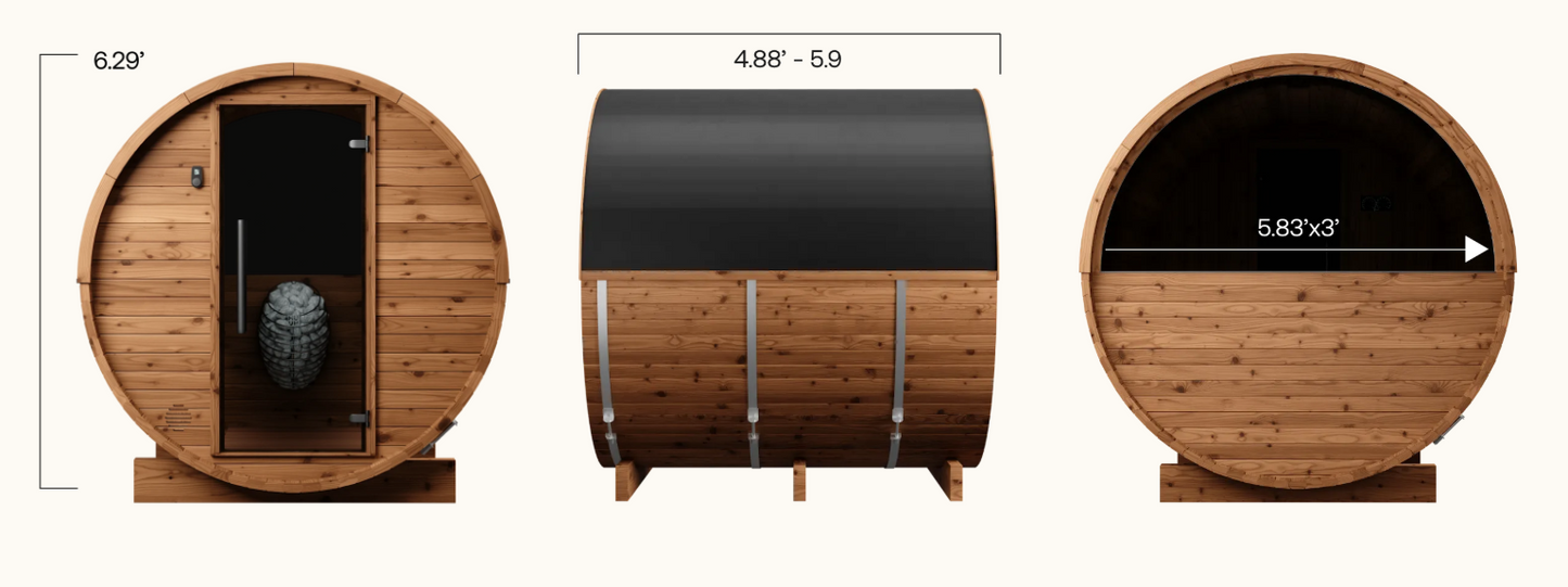 Thermory Natural Barrel Sauna