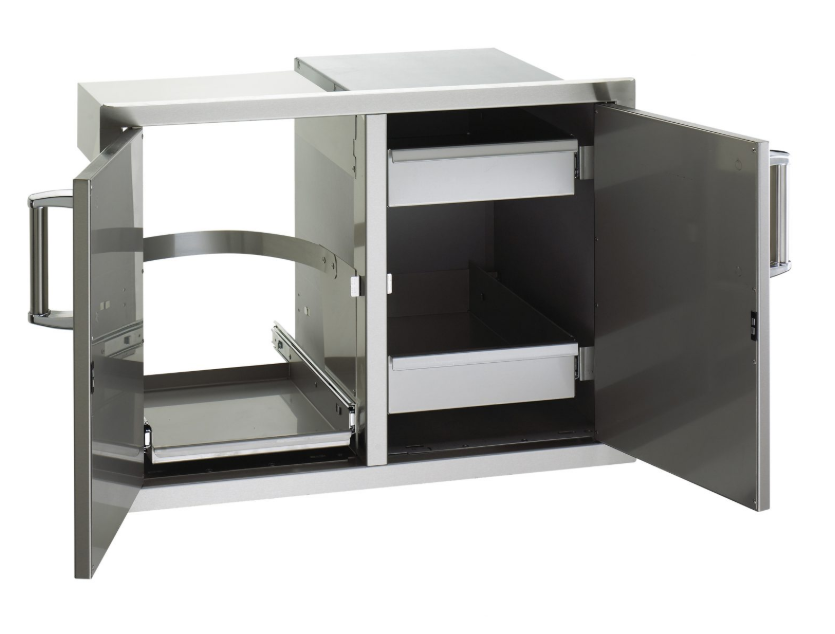 Fire Magic Double Doors with Trash Tray & Dual Drawers