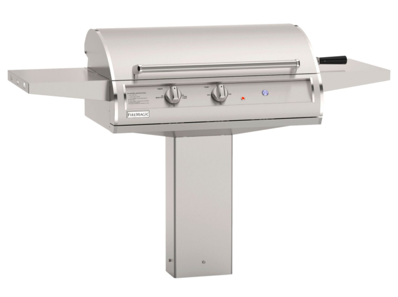 Fire Magic 30 Inch In-Ground Post Mount Accessible Analog Electric Grill