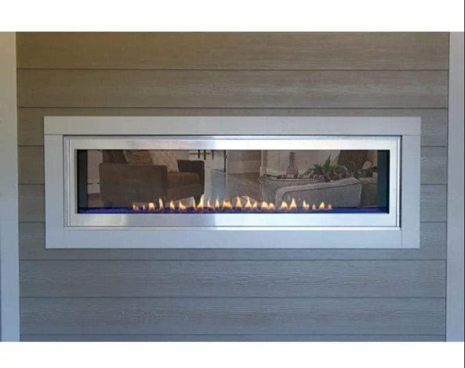 Empire White Mountain Hearth 60" Boulevard Vent Free See-Through Linear Fireplace VFLB60SP90