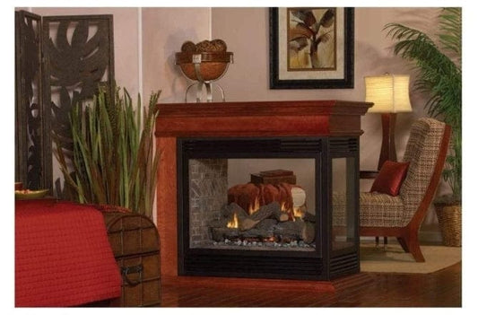 Empire White Mountain Hearth 36" Tahoe Peninsula and See-Thru Gas Fireplace DVP36PP32EP
